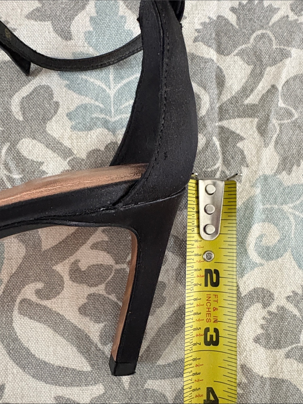 Ted Baker Black Crystal-Trim Ankle-Strap Heels - Picture 3 of 6